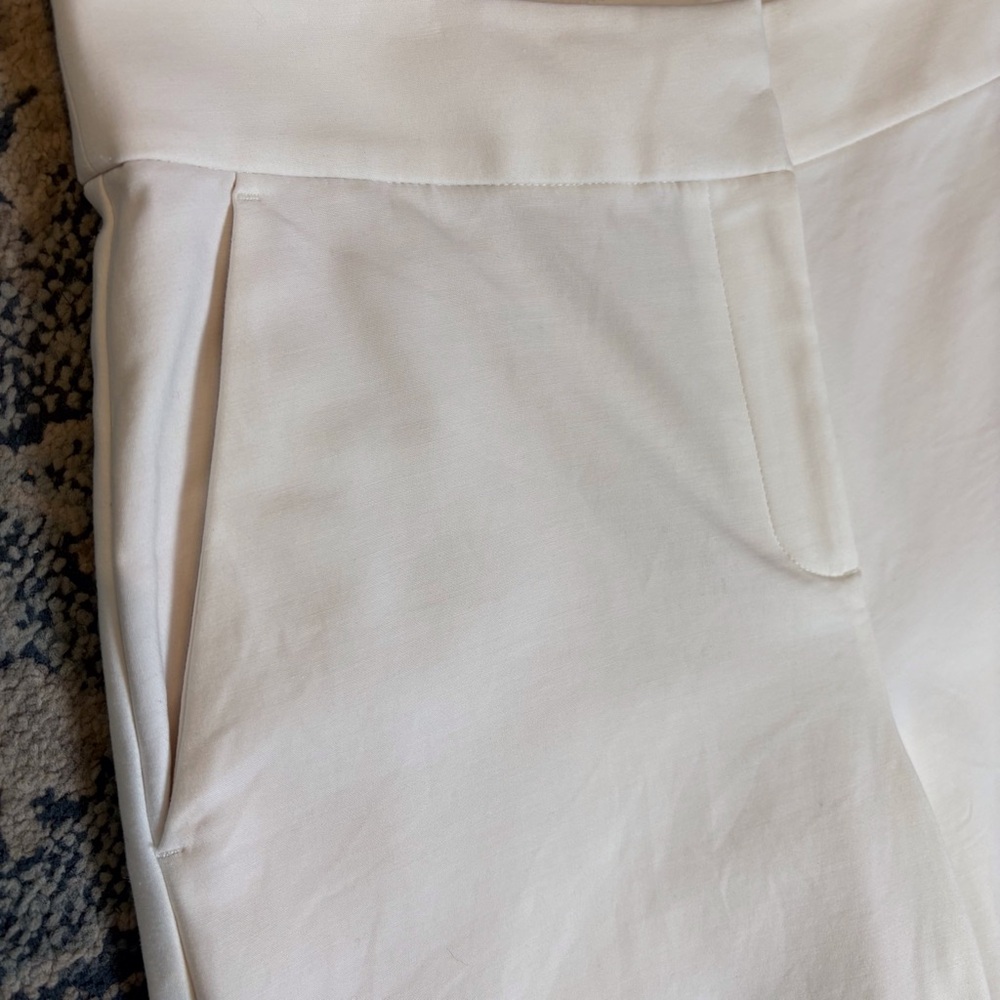 LOFT White Cropped Wide-Leg Trousers High Rise Size 6 EUC - Picture 4 of 10
